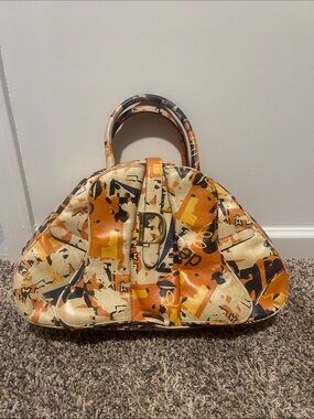 Dior Orange Saddle Bowler Bag